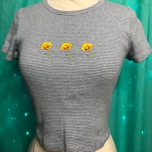Ashlyn poppy crop top